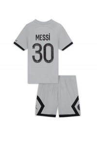 Paris Saint-Germain Lionel Messi #30 Babyklær Borte Fotballdrakt til barn 2022-23 Korte ermer (+ Korte bukser)